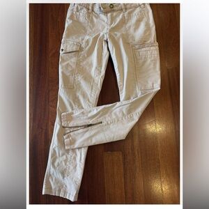 Anthropologie Cargo Military Pants Zipper Daughters of Liberation Light Pink 30